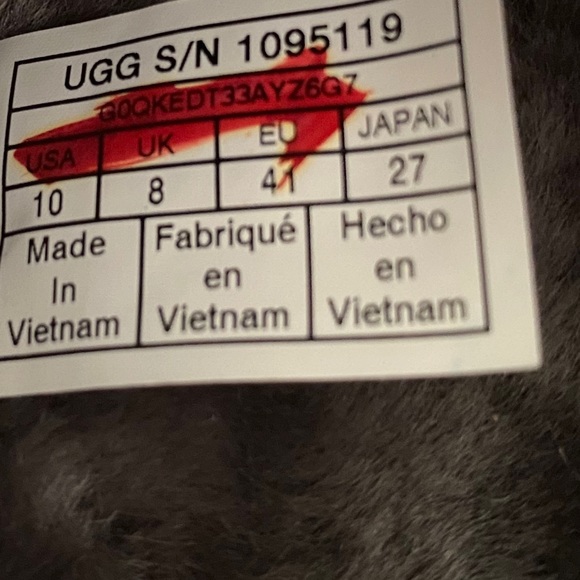 UGG Fluff Yeah Slides Charcoal Grey 7 RETAIL $100 - Picture 8 of 16